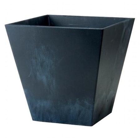 Grilltown Novelty 10 in. Square Ella Black Planter GR10026